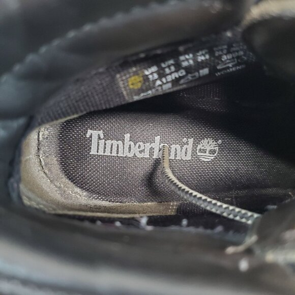 Timberland Shoes Womens Size 7.5 Taupe Brown Leather Amston Wedge Boots - Picture 2 of 11